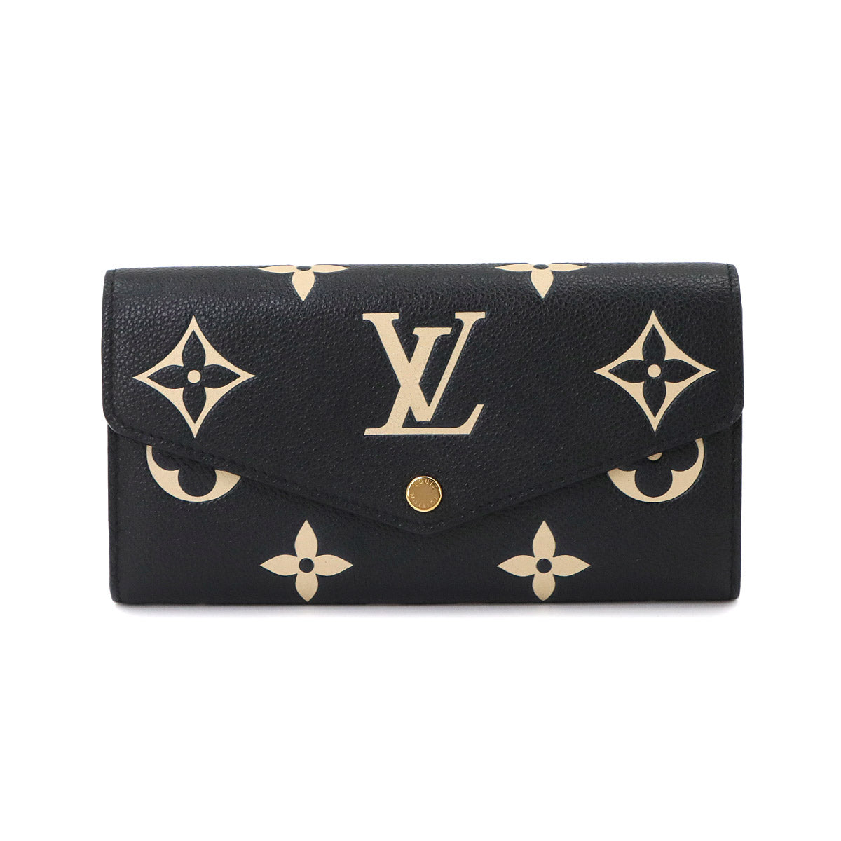 Bicolor Monogram Empreinte Sarah Wallet Black M80496