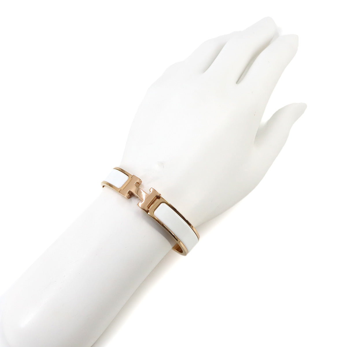 Clic H PM Bangle White Rose Gold Accessory