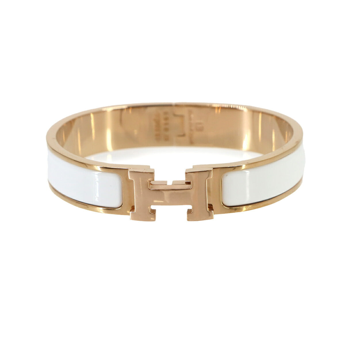 Clic H PM Bangle White Rose Gold Accessory