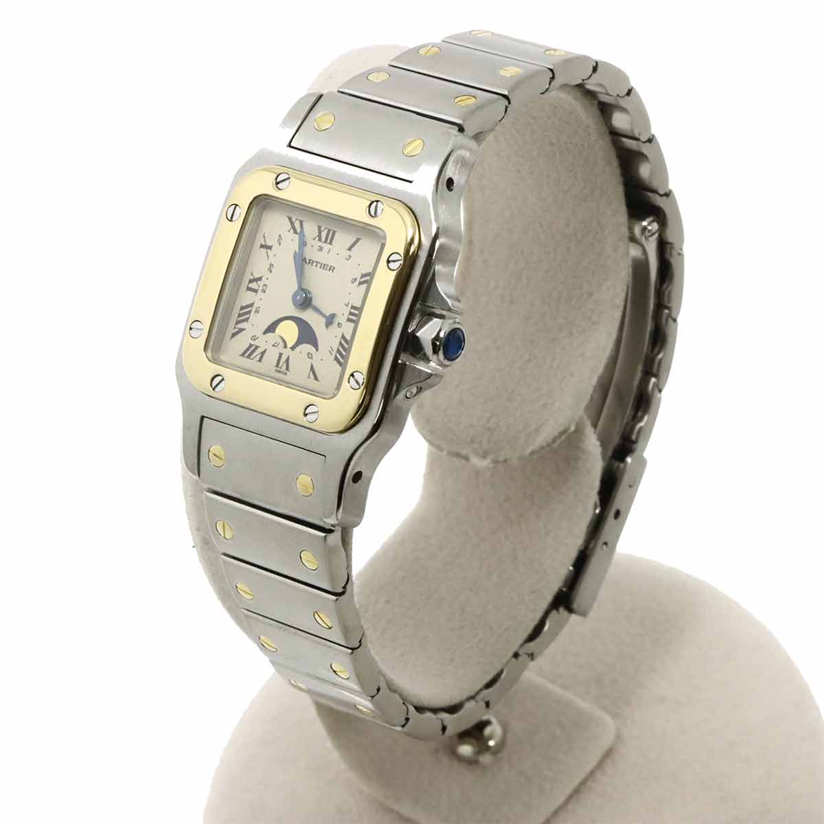 Santos Galbee Moon phase W20008C4 YG Cream Dial Ladies
