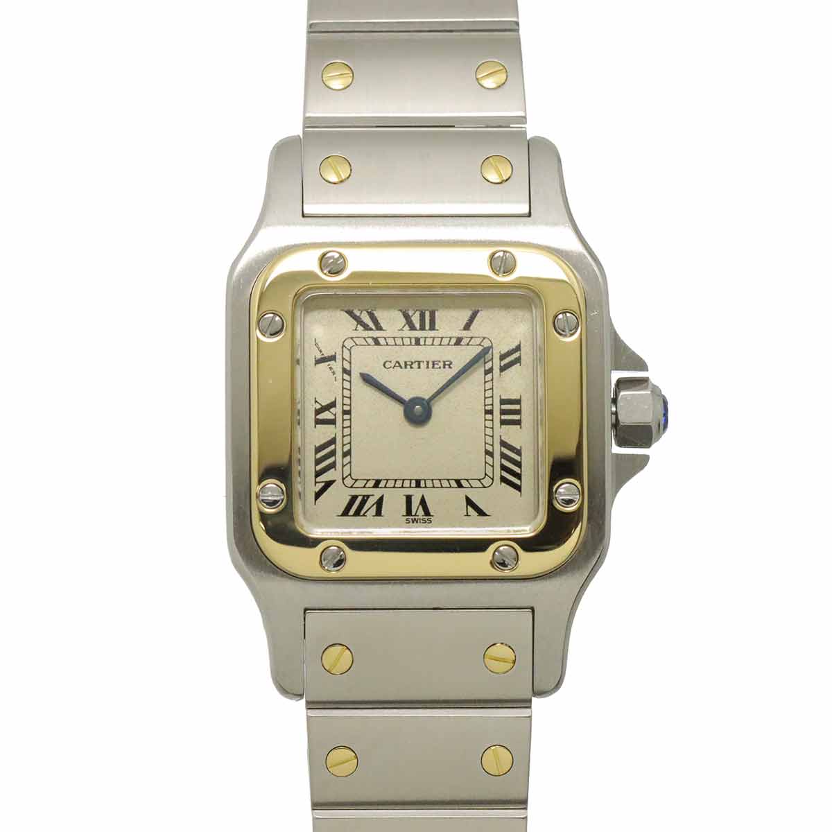 Santos Galbee W20012C4 750 YG Cream Dial Ladies Watch