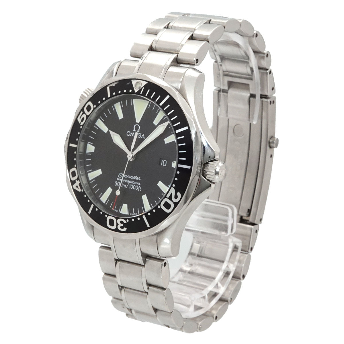 Seamaster Professional 300 2264 50 Quartz Date Black Dial Mens
