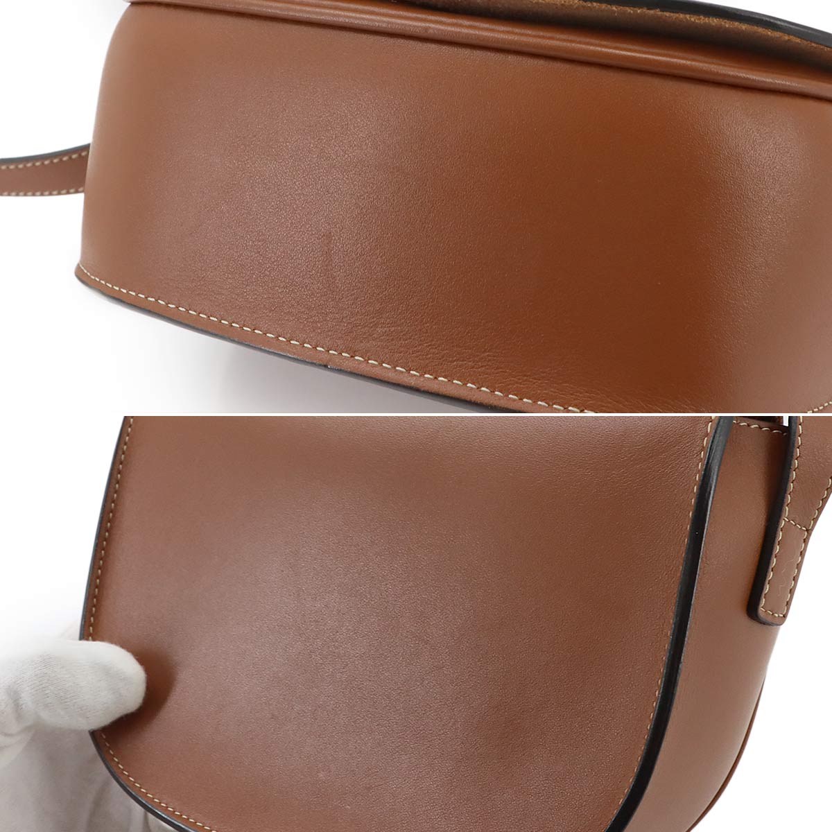 Folco Cuir Triomphe Bag Shoulder Leather Tan 198263DU3 Purse