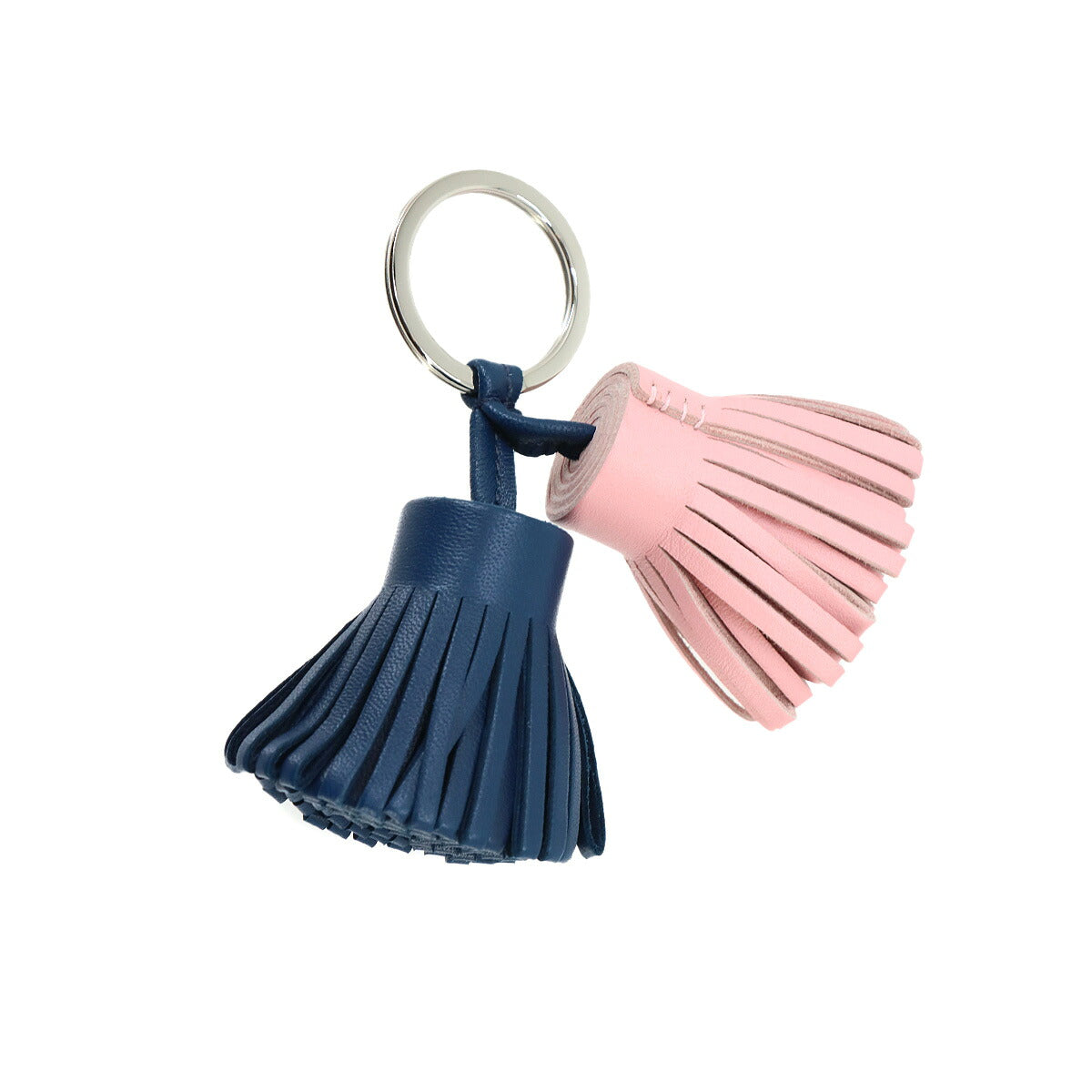 Carmen Unodos Bag Charm Key Ring Agneau Milo Blue de malte