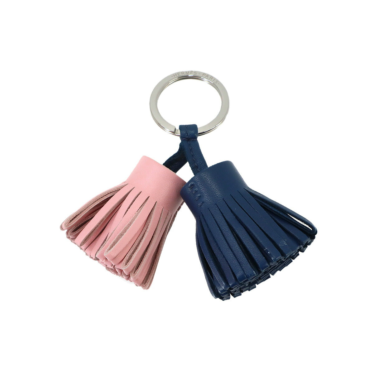 Carmen Unodos Bag Charm Key Ring Agneau Milo Blue de malte