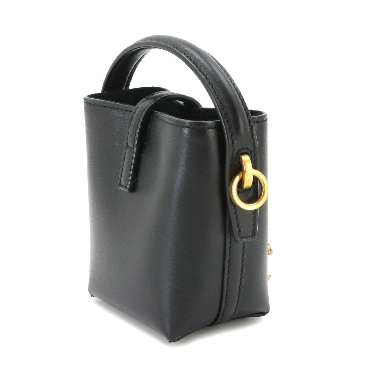 LE37 Micro 2way Shoulder Hand Bag Leather Black 778253
