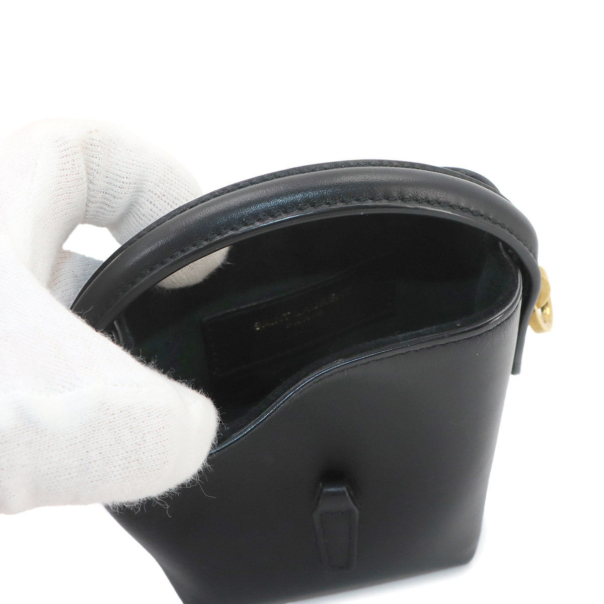 LE37 Micro 2way Shoulder Hand Bag Leather Black 778253