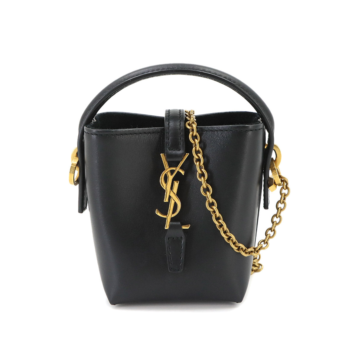 LE37 Micro 2way Shoulder Hand Bag Leather Black 778253