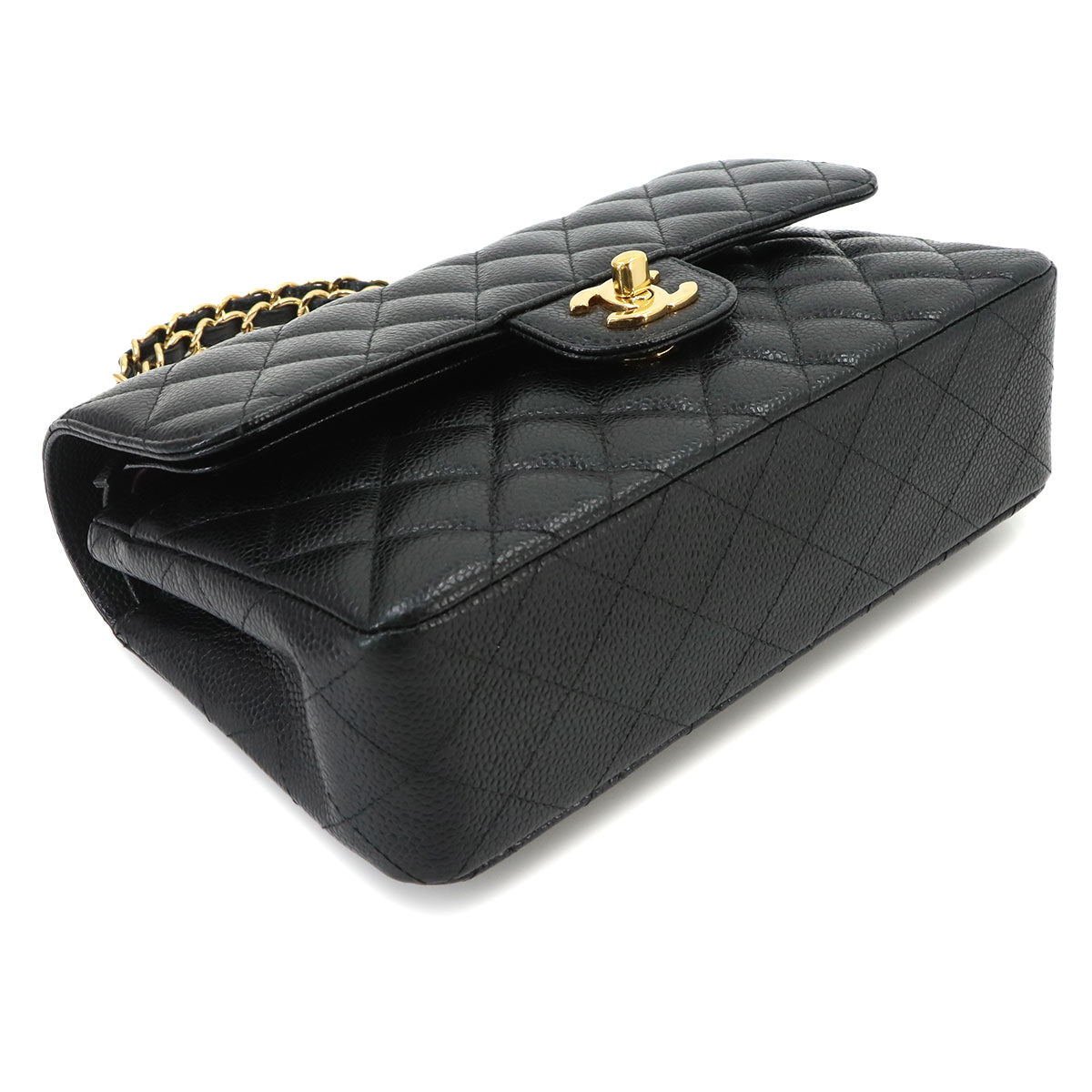 Matelasse 23 Chain Shoulder Bag Leather Black A01113