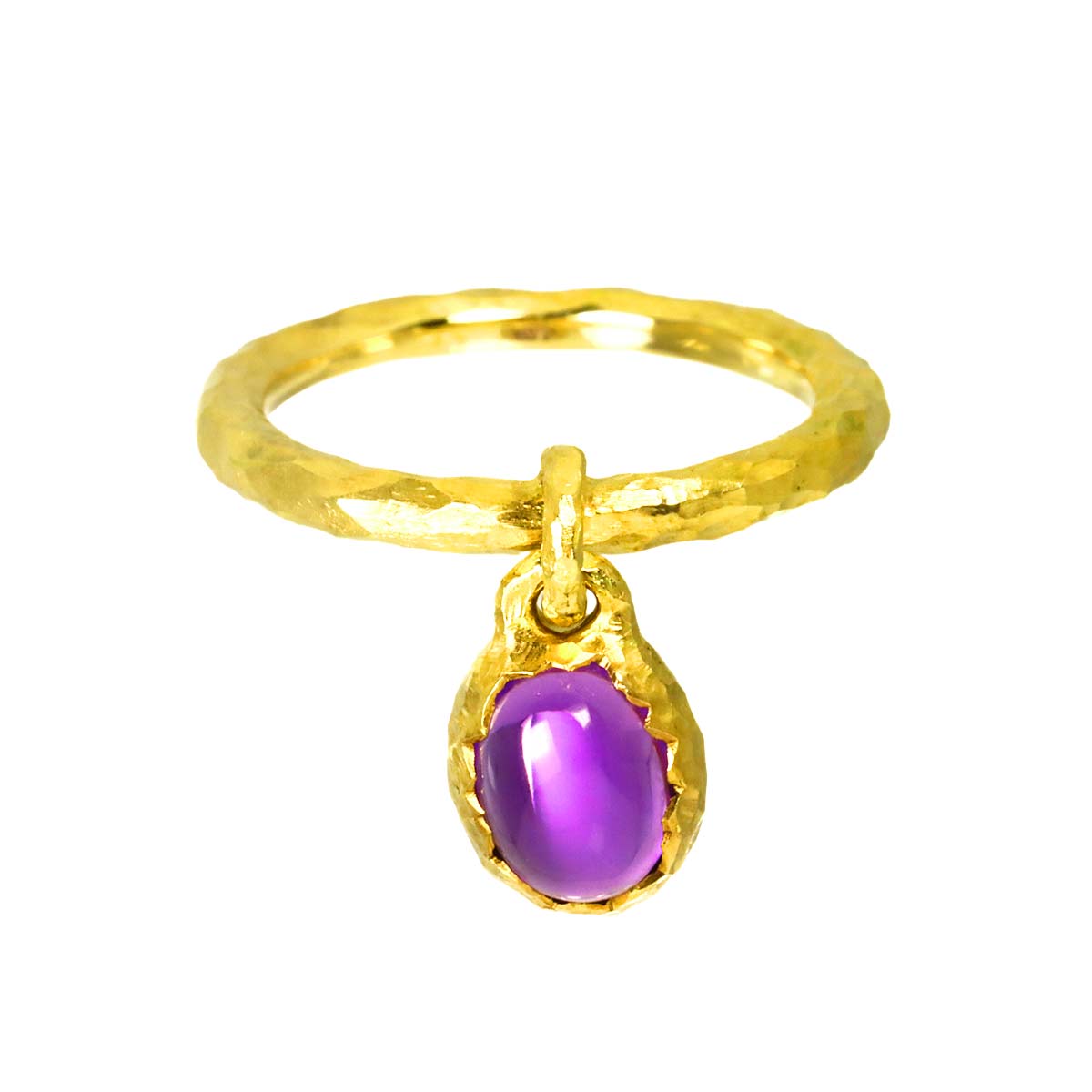 Amethyst Ring 18K YG 750 #54 size6.75(US)