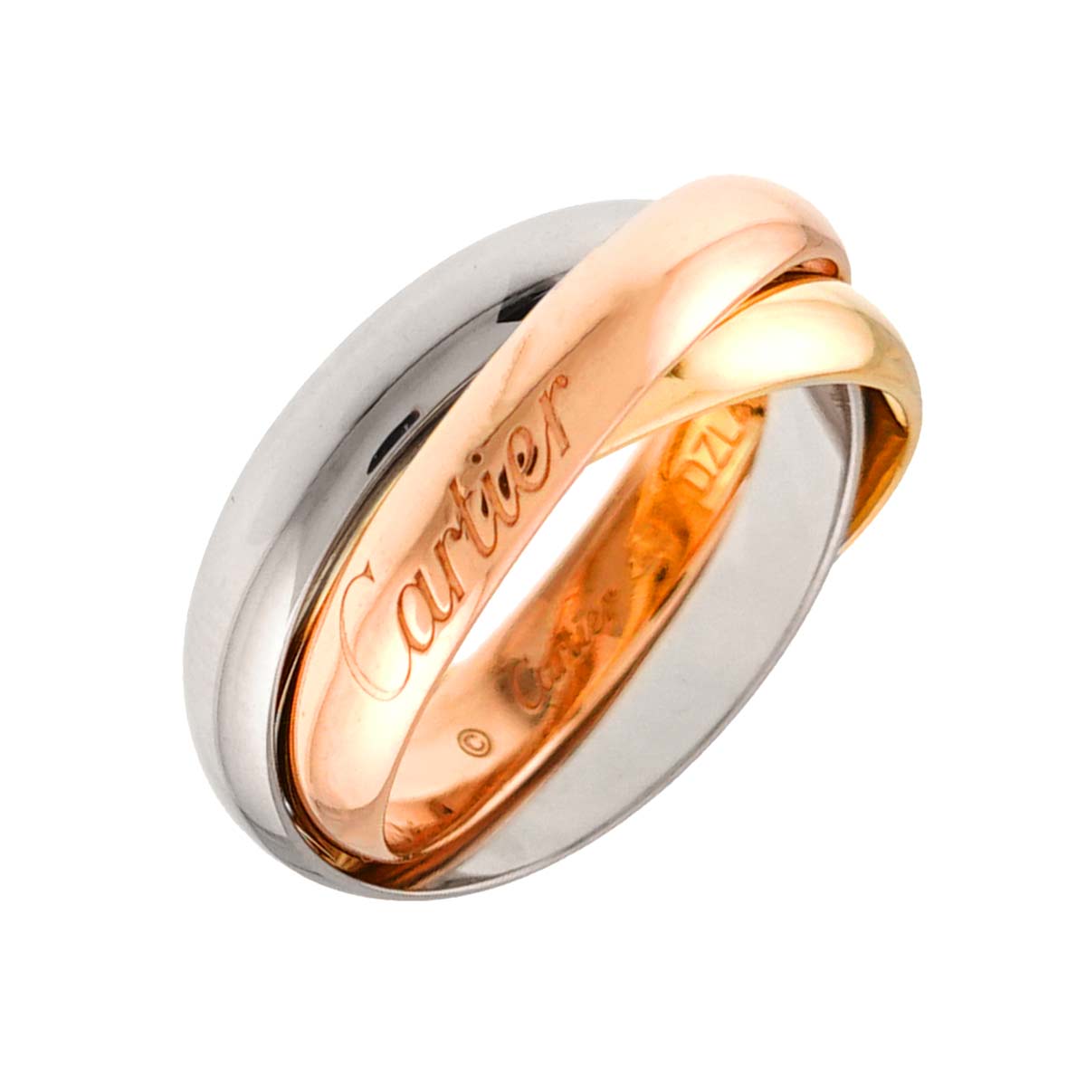 Trinity Ring 18K YG WG PG 750 Size49 4.75-5(US)