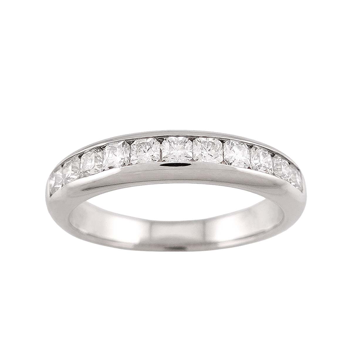 Lucida Half Diamond Ring Pt Platinum size5.75-6(US)