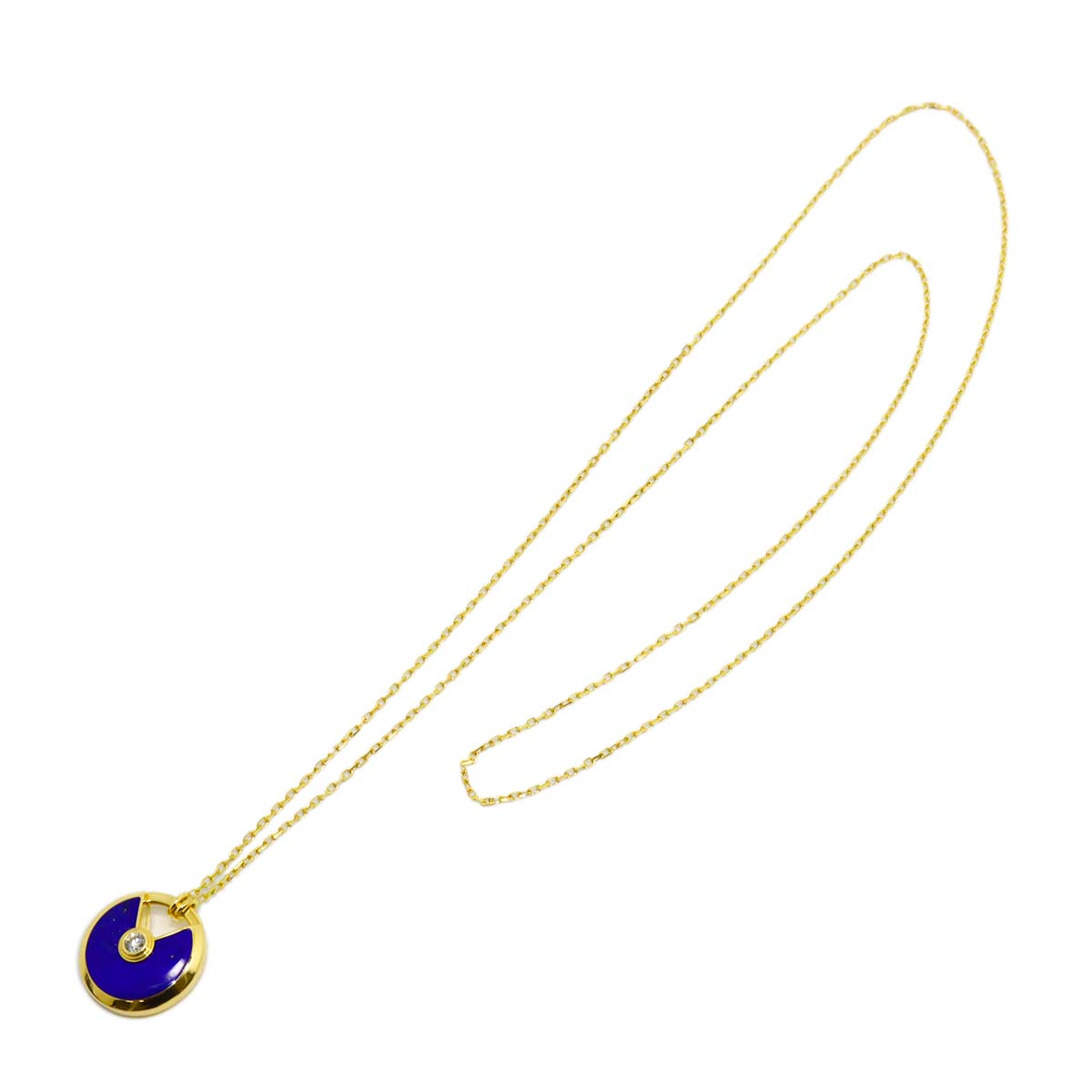 Amulette De Lapis Lazuli Diamond Necklace SM 18K YG 750