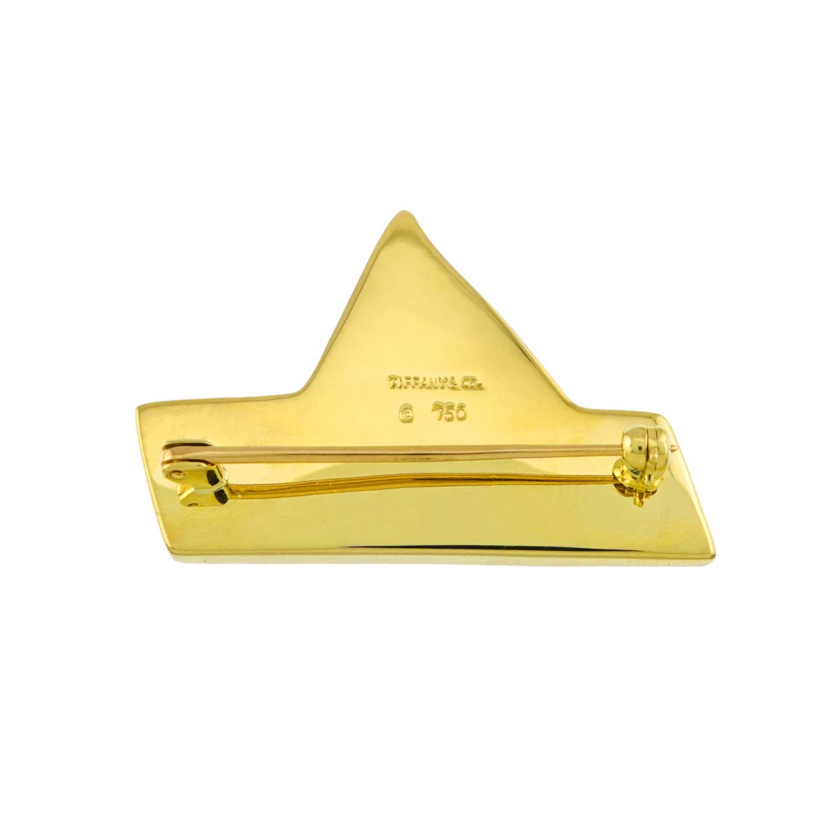 Multi Stone Brooch 18K Yellow Gold 750