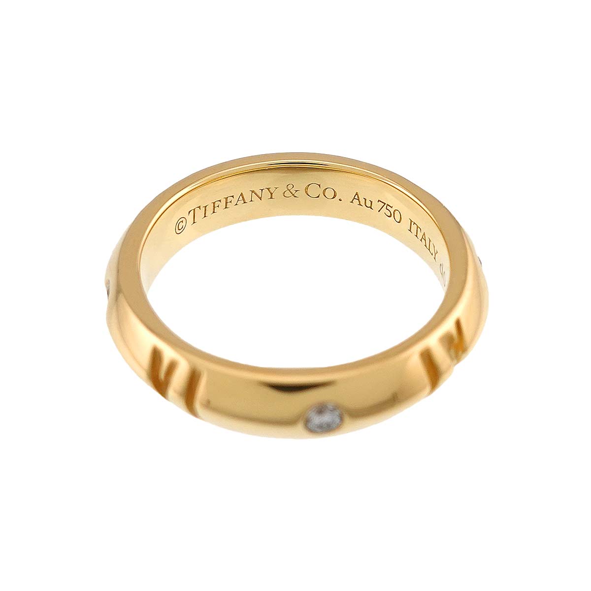 Atlas Diamond 0.10ct Ring 18K Yellow Gold 750 Size4.5(US)