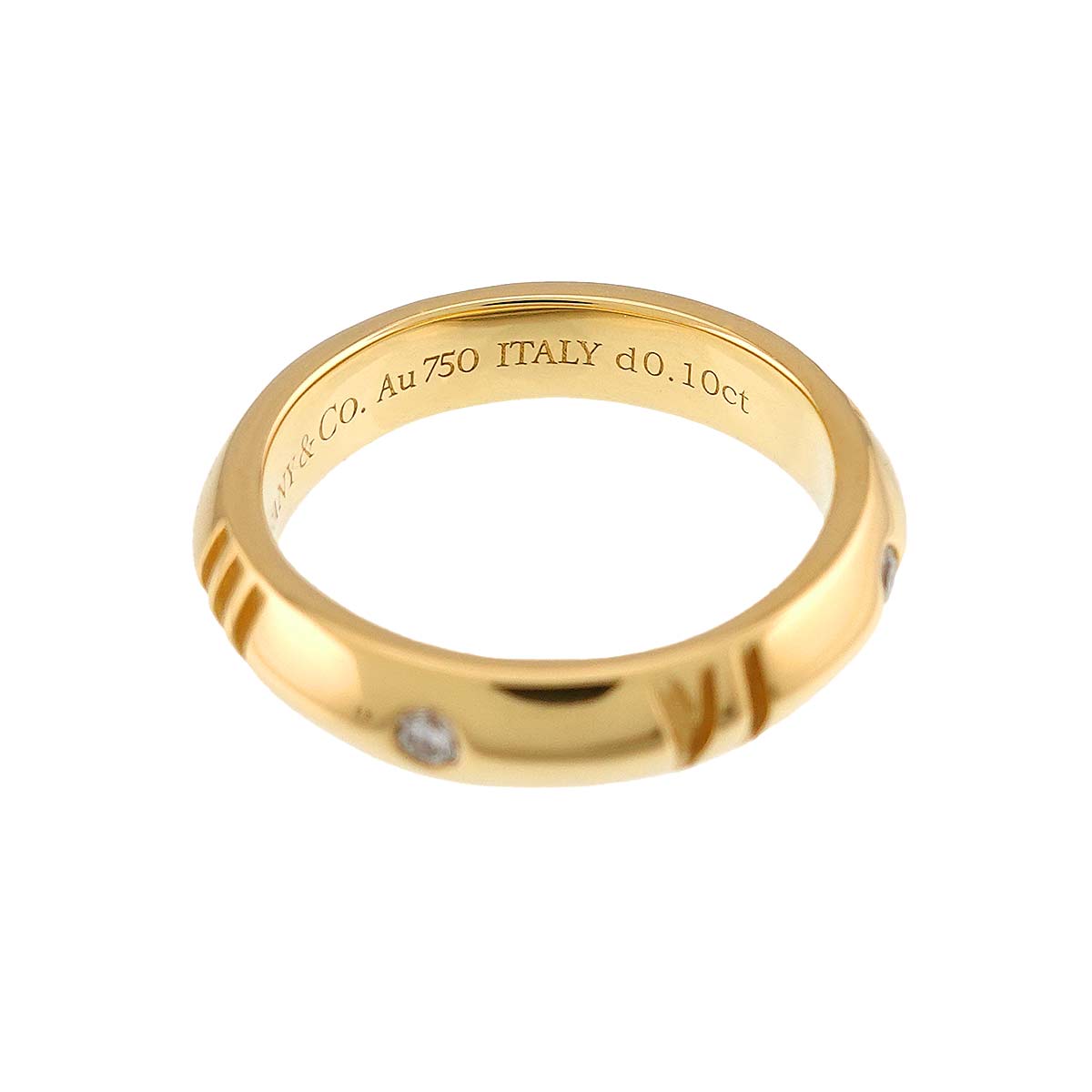 Atlas Diamond 0.10ct Ring 18K Yellow Gold 750 Size4.5(US)