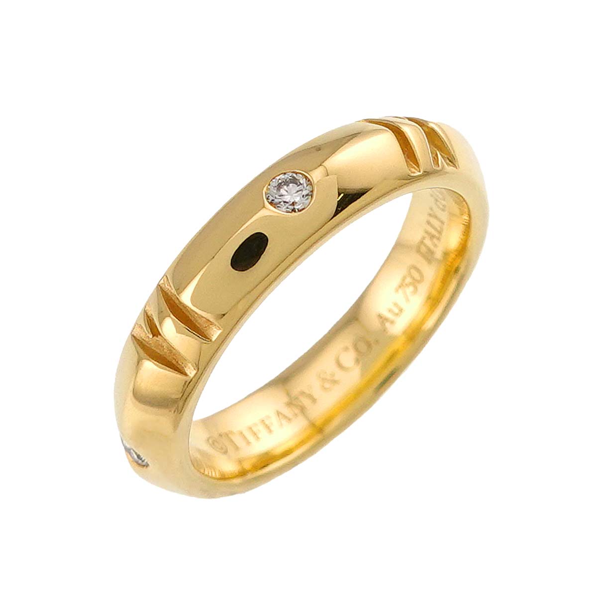Atlas Diamond 0.10ct Ring 18K Yellow Gold 750 Size4.5(US)