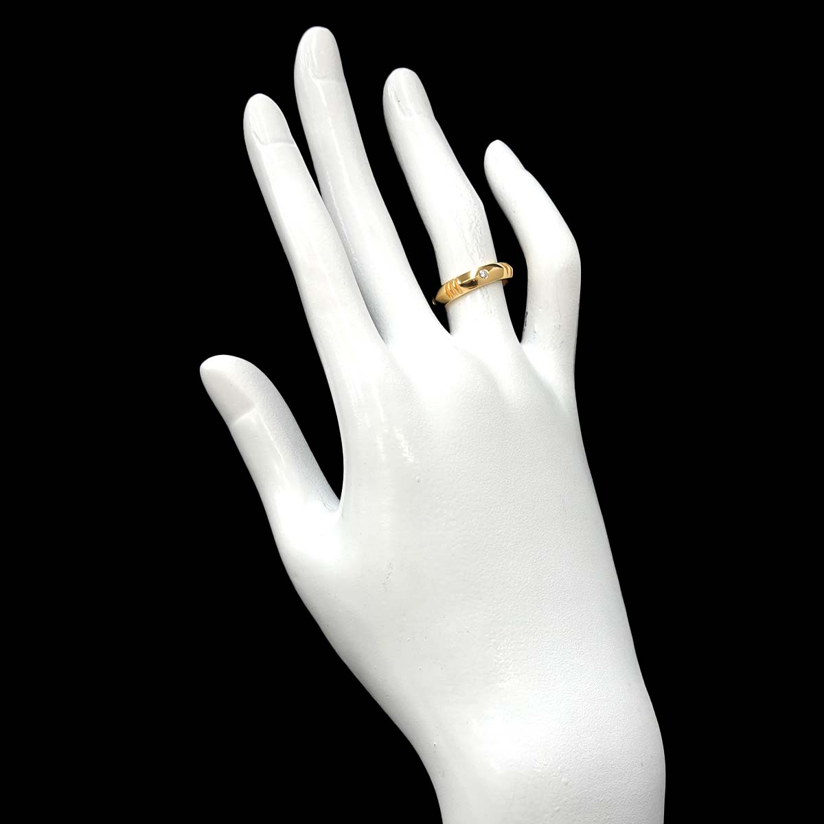 Atlas Diamond 0.10ct Ring 18K Yellow Gold 750 Size4.5(US)