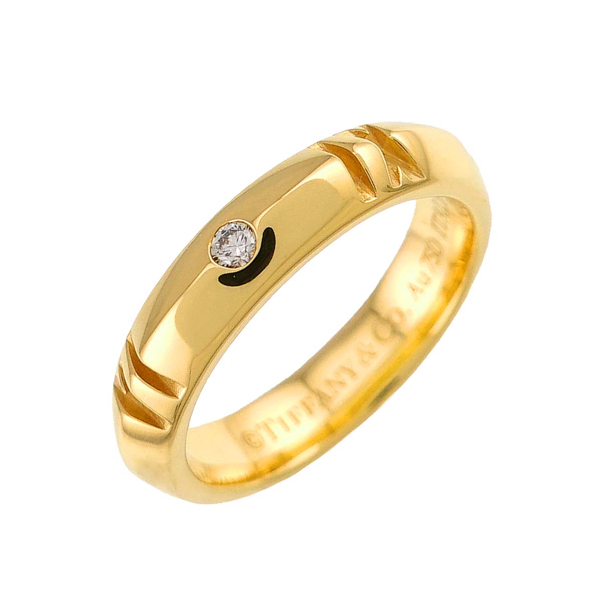 Atlas Diamond 0.10ct Ring 18K Yellow Gold 750 Size4.5(US)
