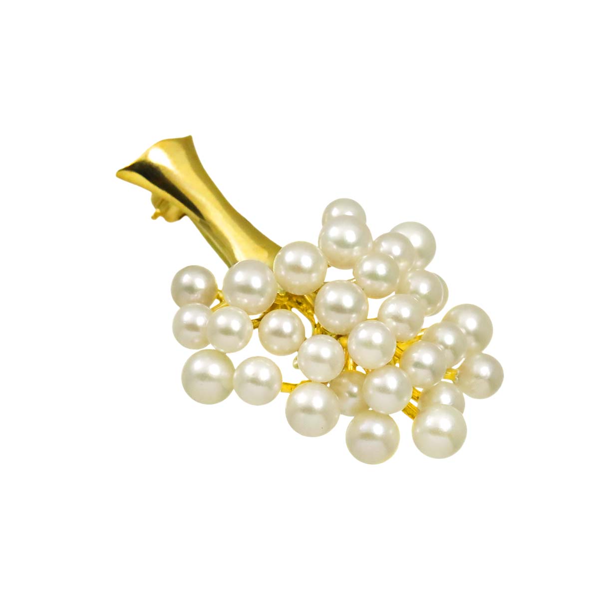 Freshwater pearl Brooch 14K Yellow Gold 585