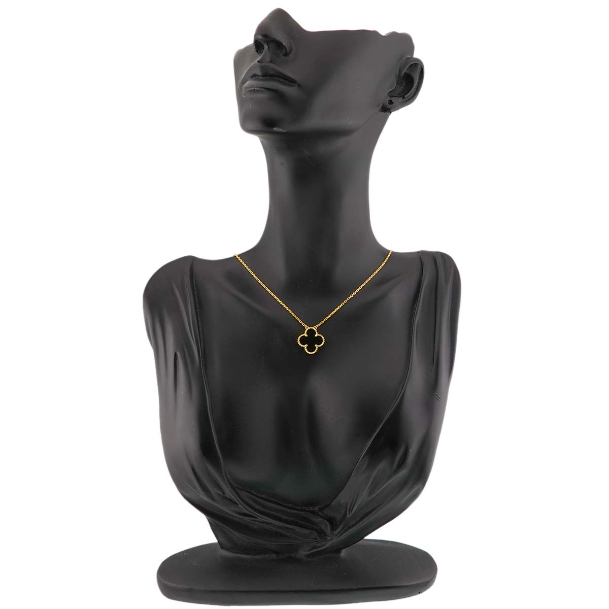 Vintage Alhambra Onyx Necklace 18K YG 750