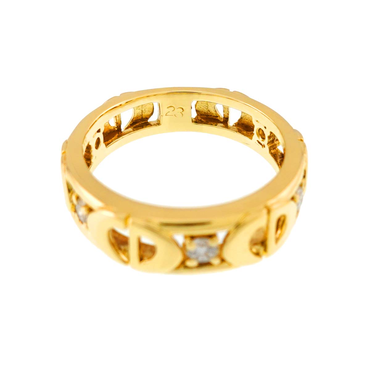 Diamond Ring 18K YG 750 size6(US)