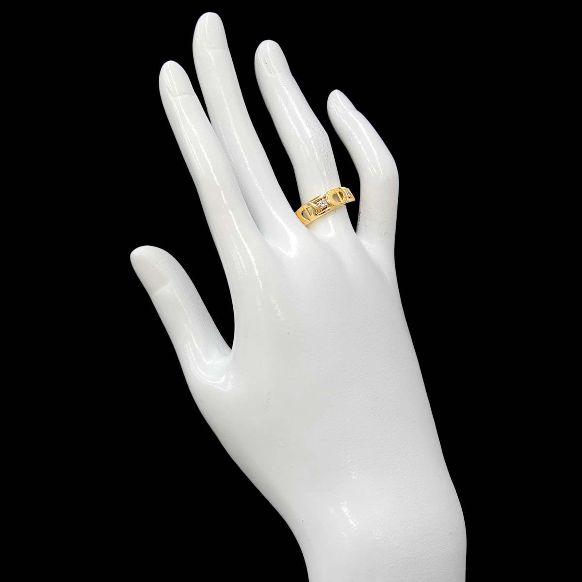 Diamond Ring 18K YG 750 size6(US)