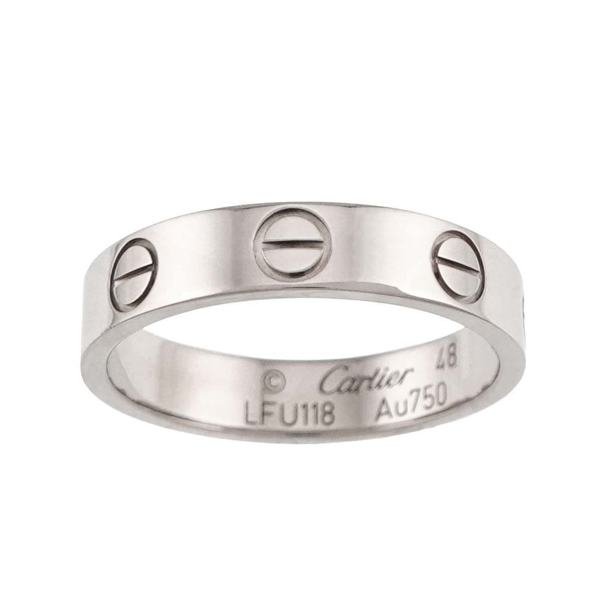 Mini Love Ring 18K White Gold 750 size48 4.5(US)