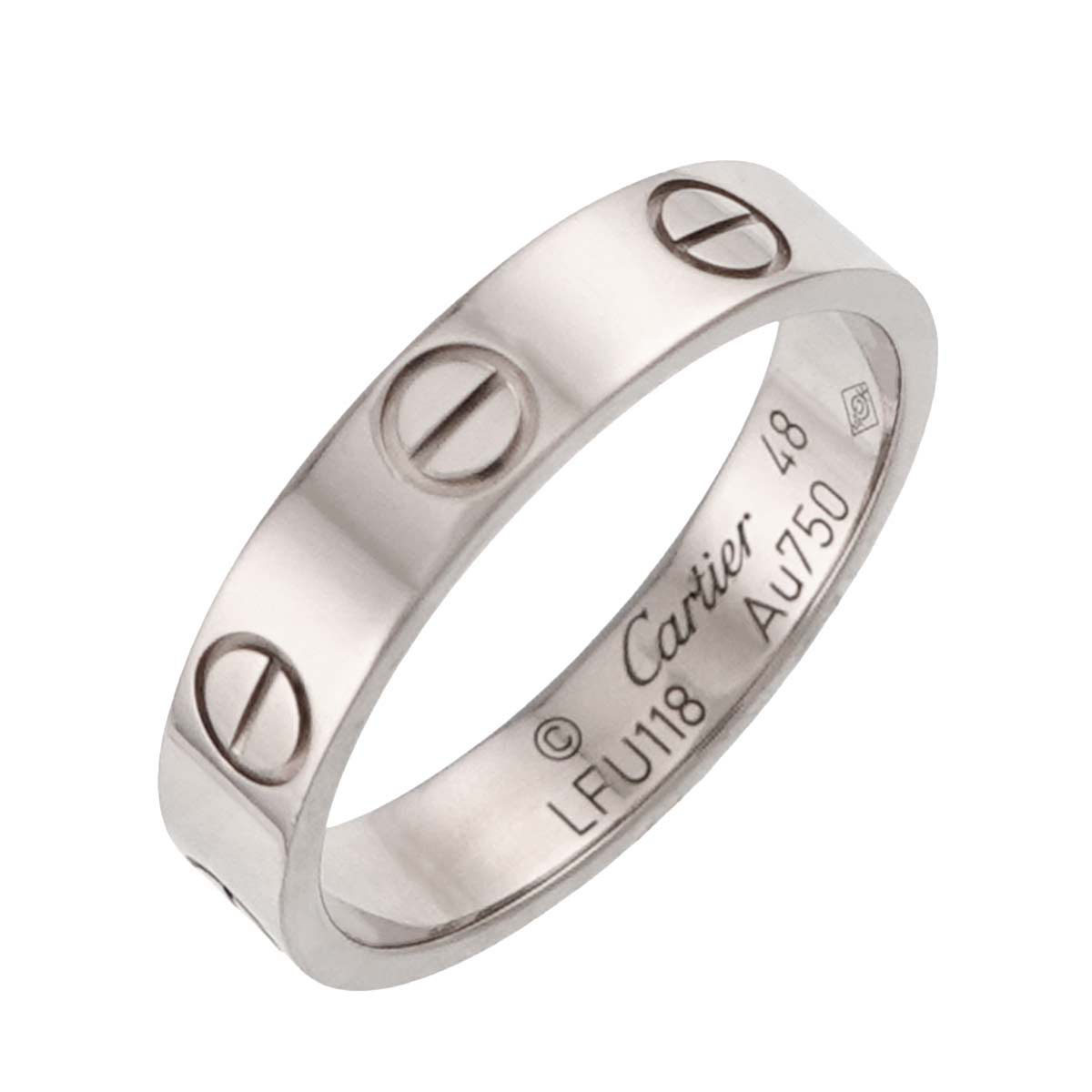 Mini Love Ring 18K White Gold 750 size48 4.5(US)