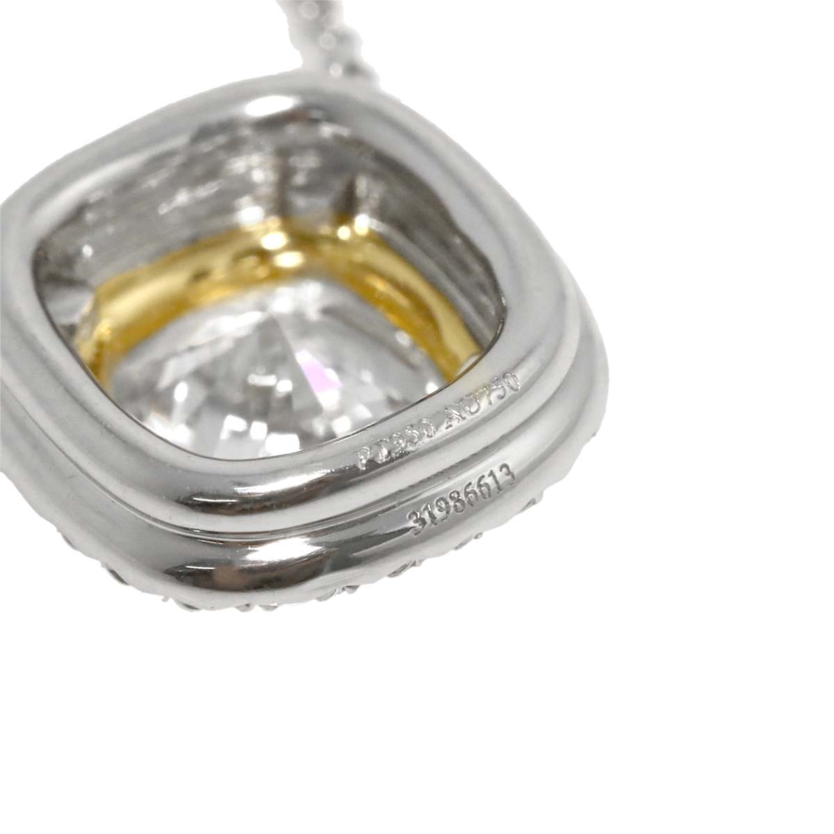 Soleste Diamond 1.13ct H/VVS2/EX Necklace Pt 18K YG 750