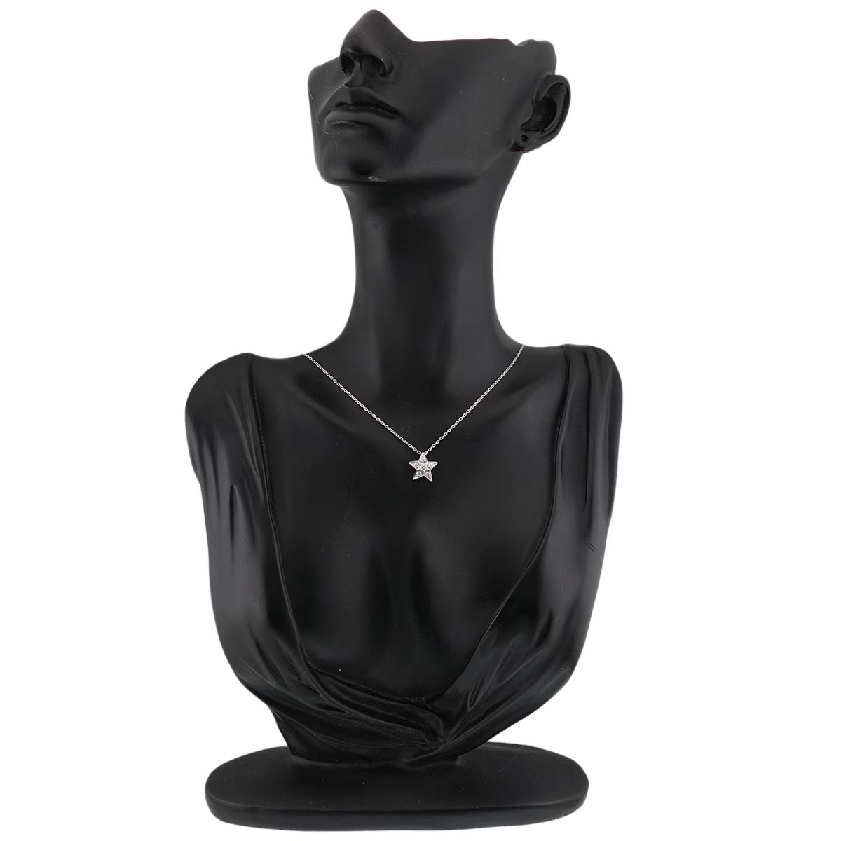 Comet Diamond Necklace SM 18K White Gold 750