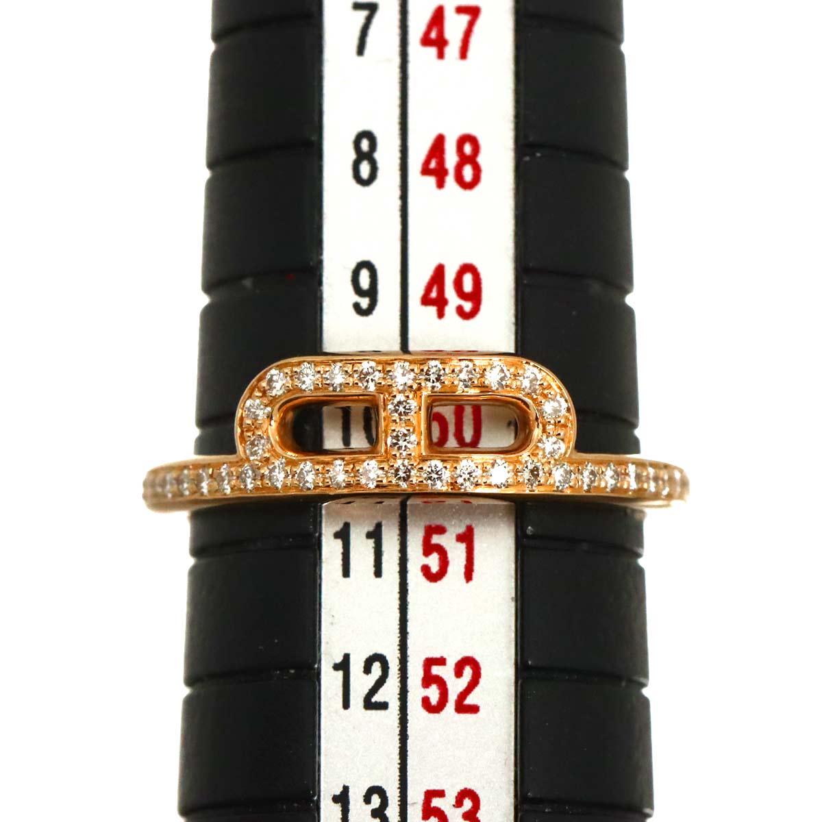 Link d Diamond Ring 18K Pink Gold 750 Size51 5.5-5.75(US)