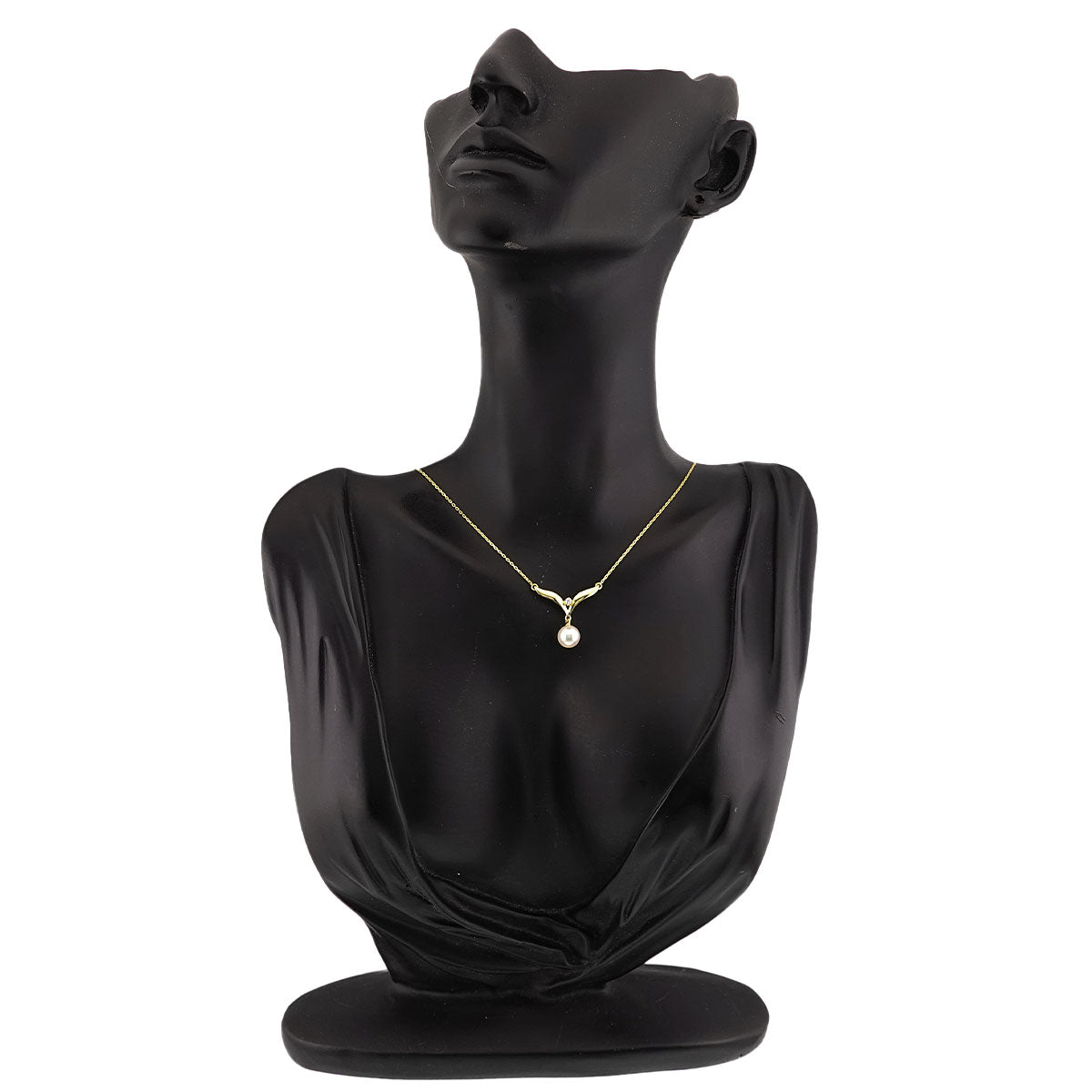 Akoya Pearl 7.1mm Diamond Necklace 18K Yellow Gold 750