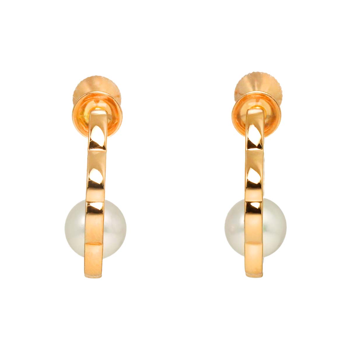 Akoya Pearl 6.0mm Earrings 18K PG 750