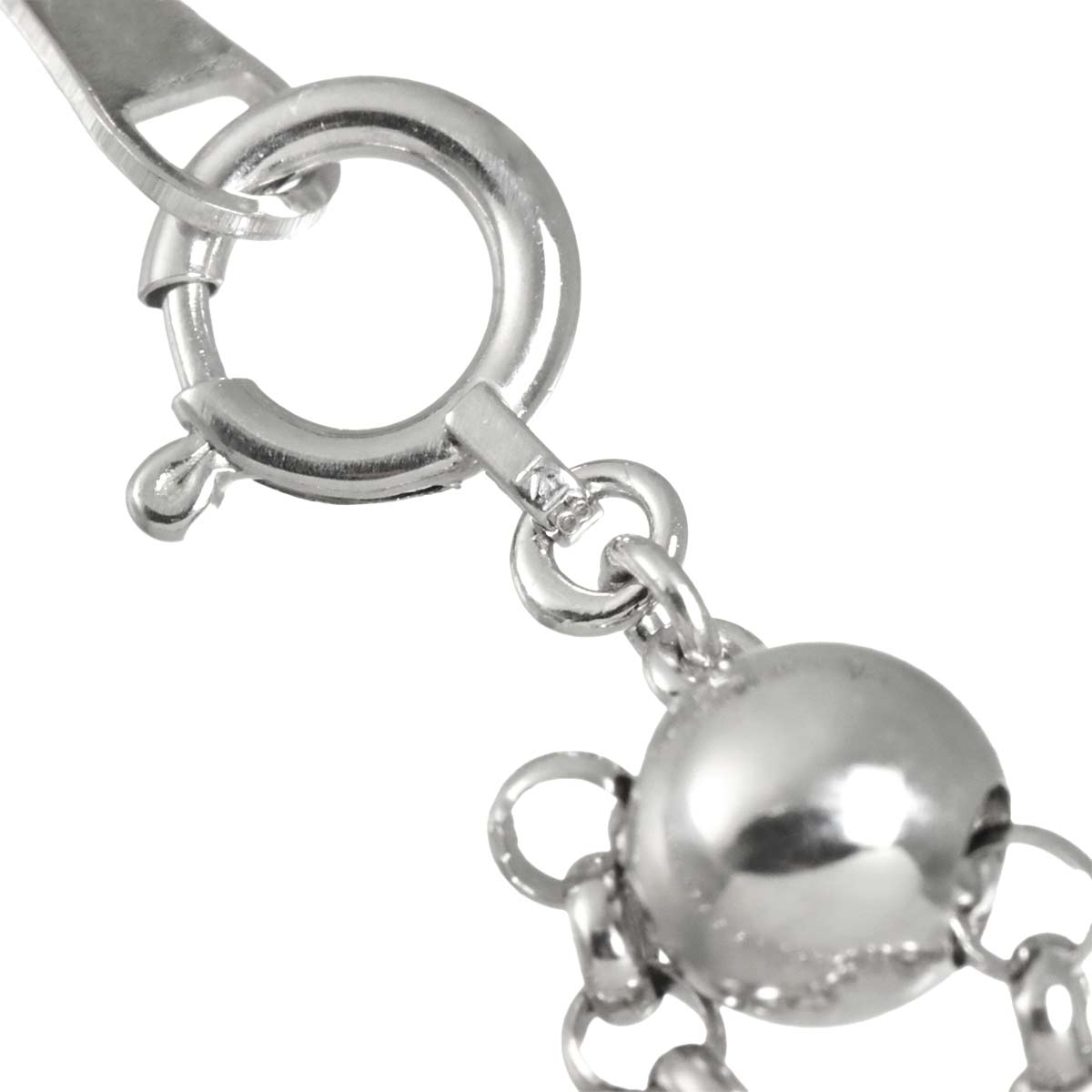 Black Pearl 9.2-8.3mm Diamond 0.12ct Necklace 18K WG 750