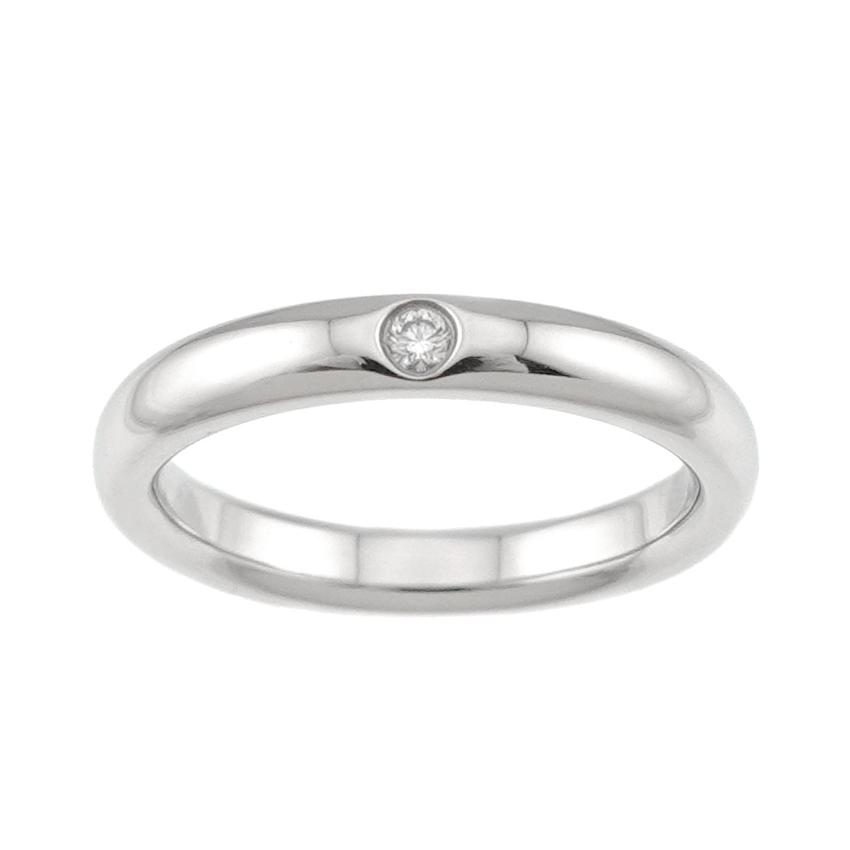 Stacking Band Ring Diamond 1P Platinum Size3.25(US)