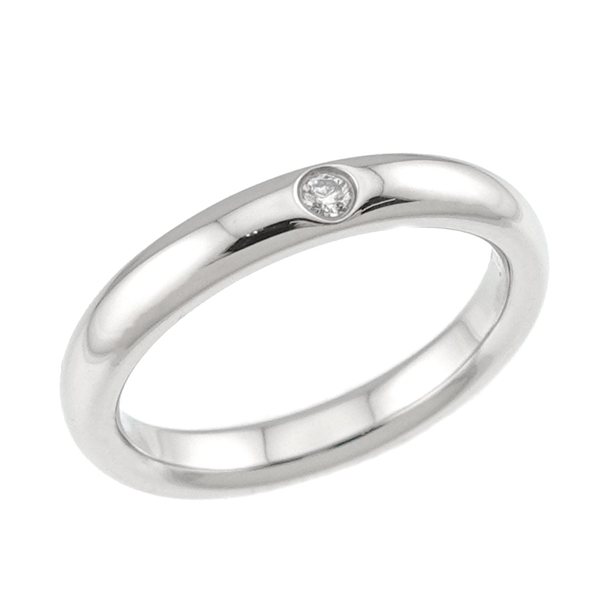 Stacking Band Ring Diamond 1P Platinum Size3.25(US)