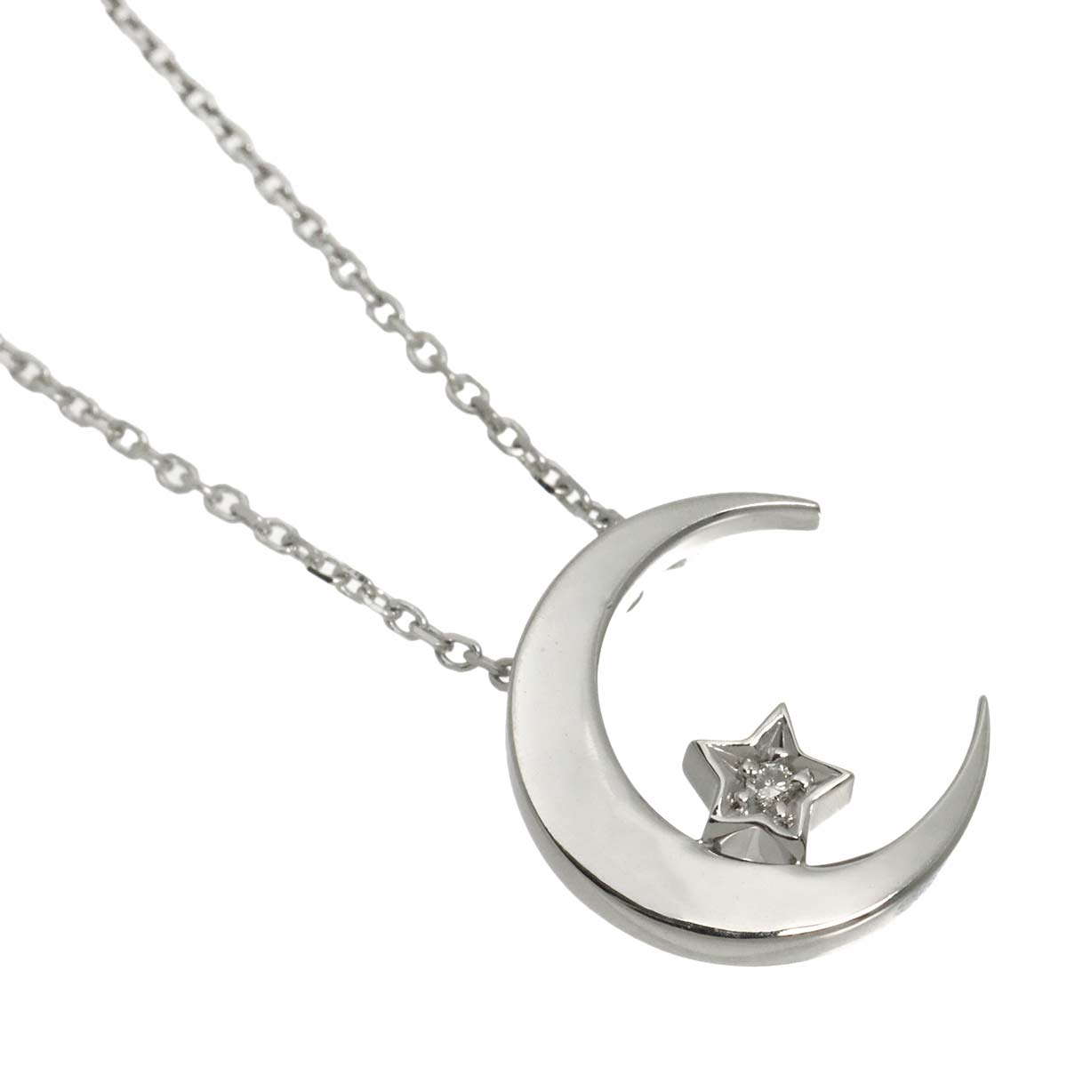 Diamond Necklace 18K WG 750