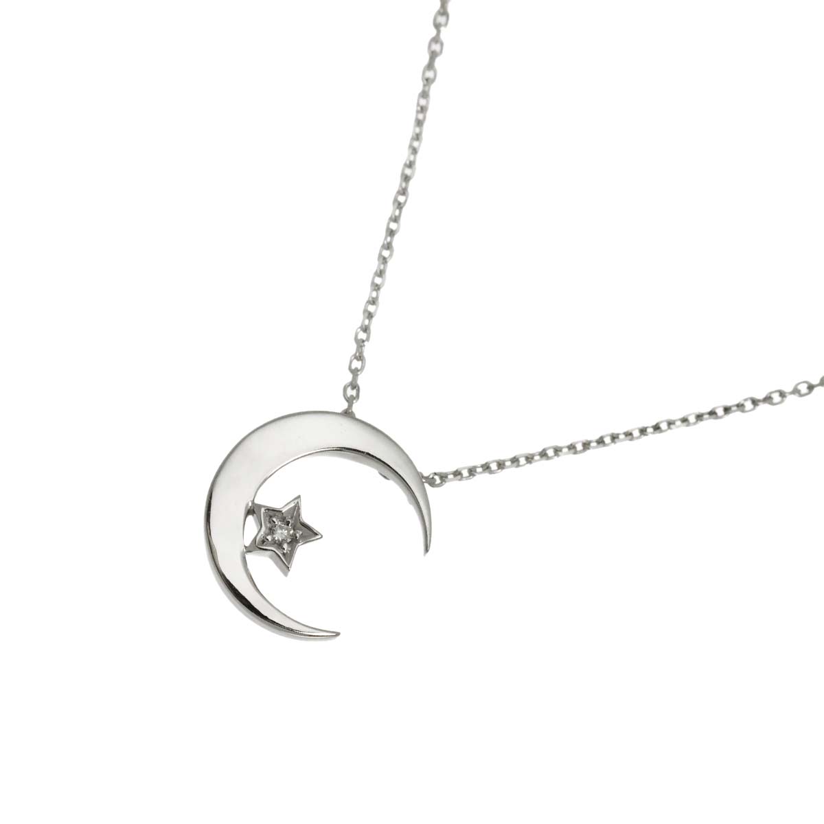 Diamond Necklace 18K WG 750