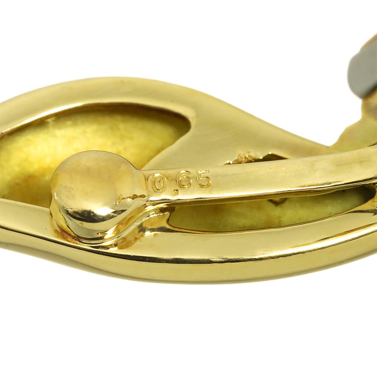 Diamond 0.65ct Earrings Clip on 18K Yellow Gold 750
