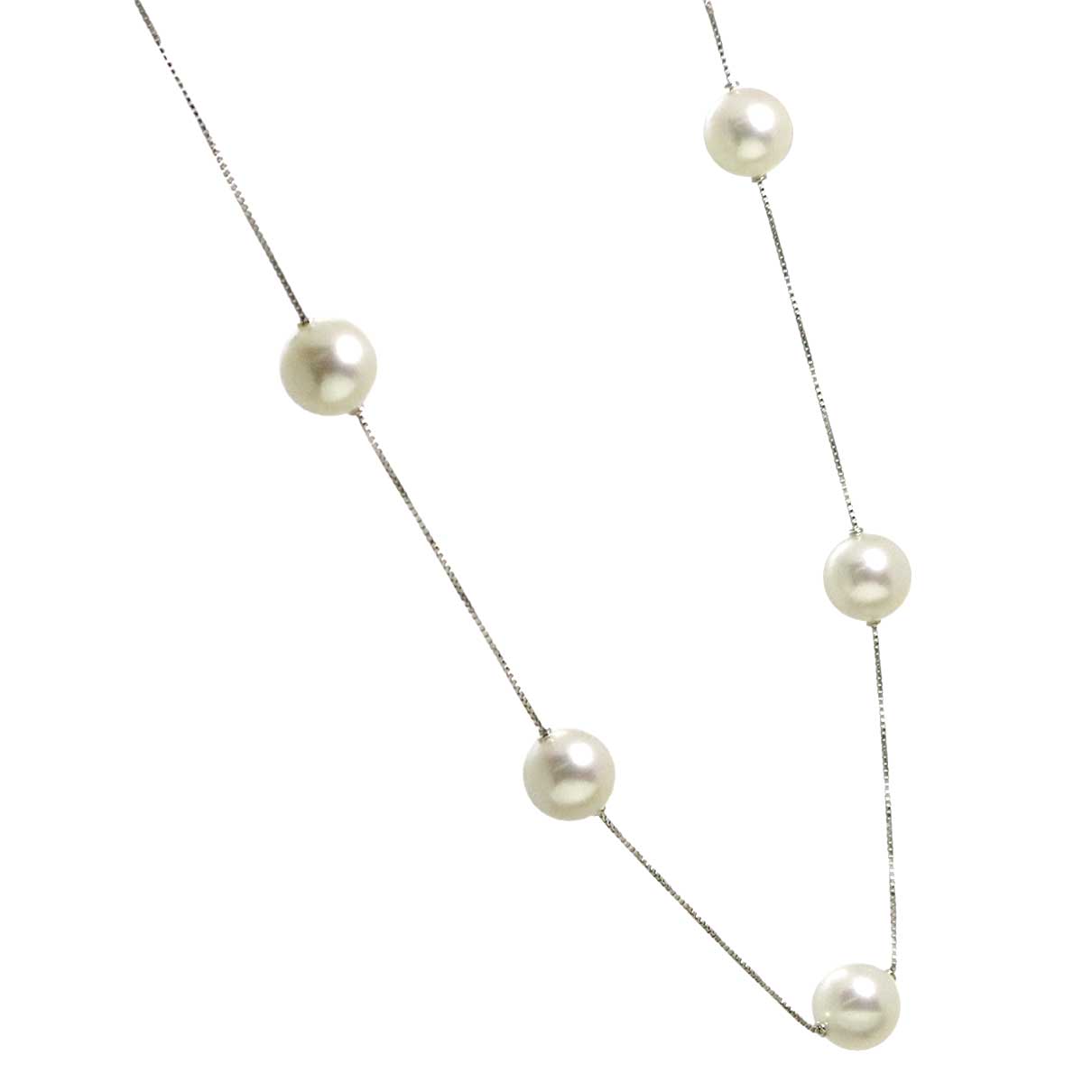 Akoya pearl 8.0-8.3mm Pearl Necklace Bracelet 18K WG 750