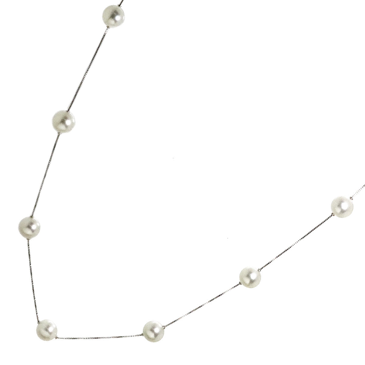 Akoya pearl 8.0-8.3mm Pearl Necklace Bracelet 18K WG 750