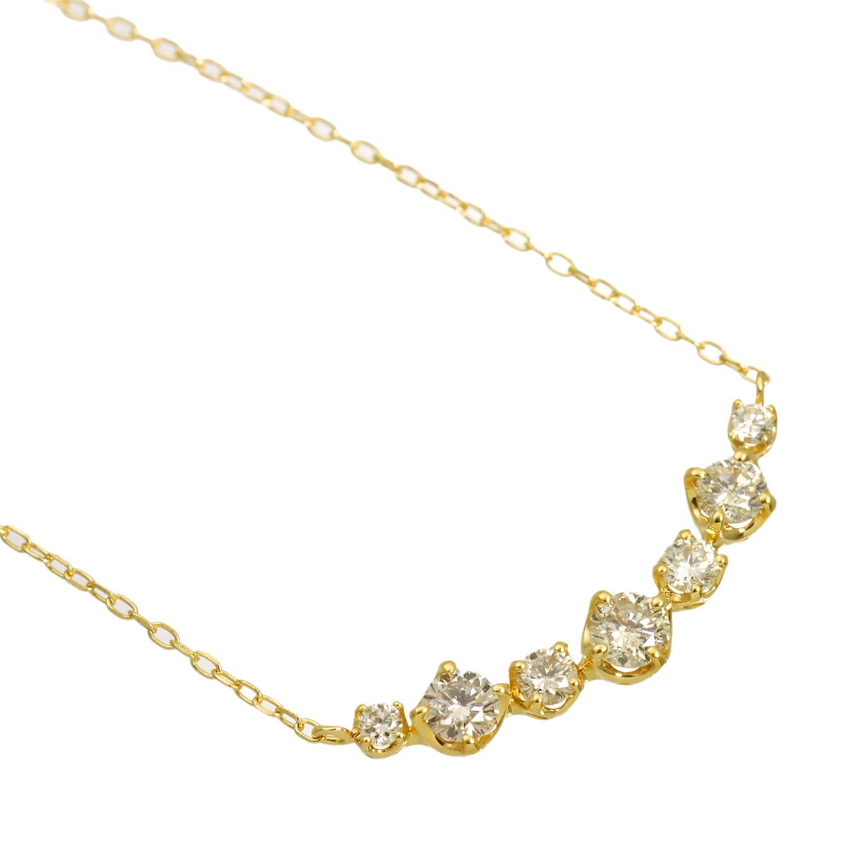 Diamond 0.30ct Necklace 18K YG Yellow Gold 750