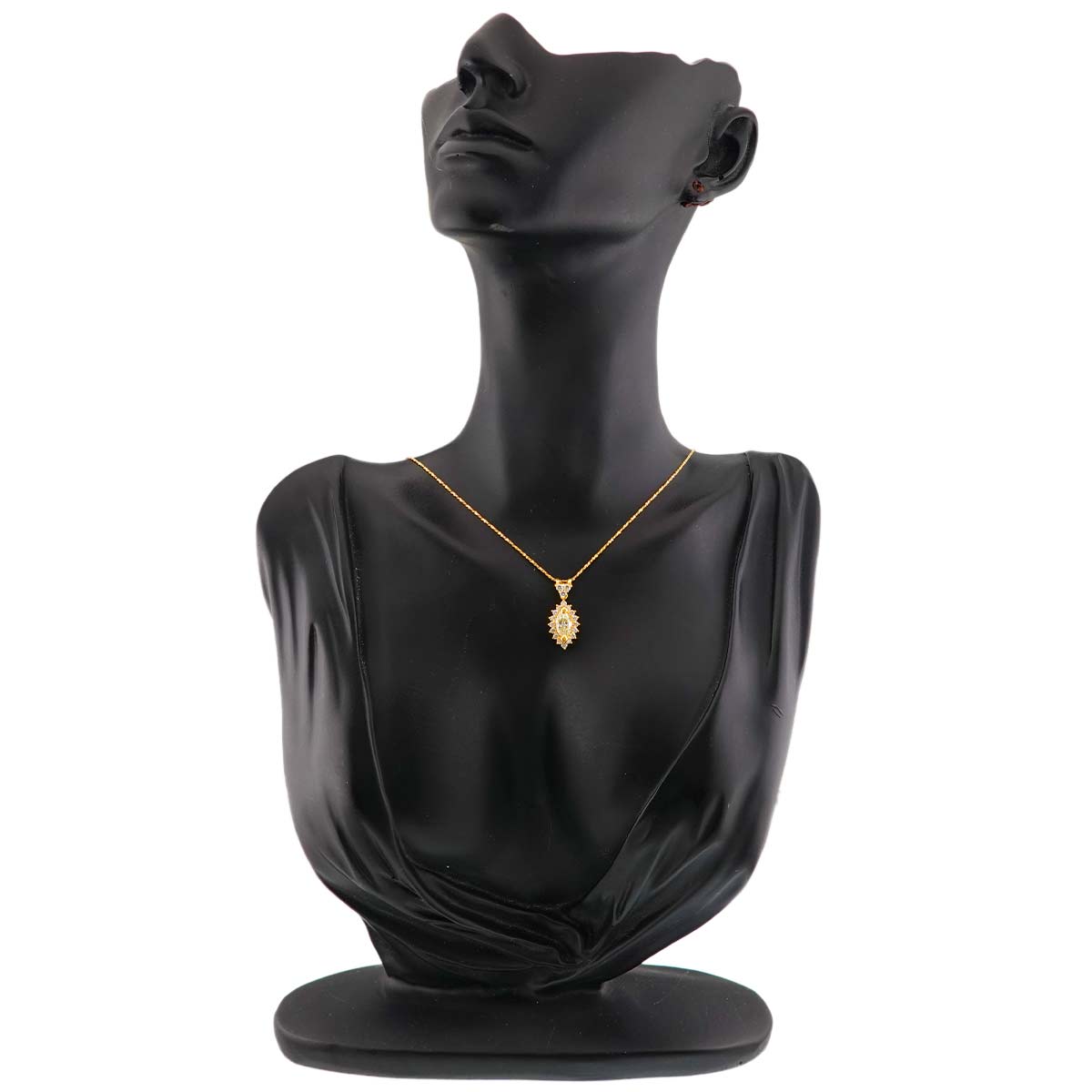 Diamond 1.01ct/0.12ct/0.40ct Necklace 18K YG Yellow Gold 750