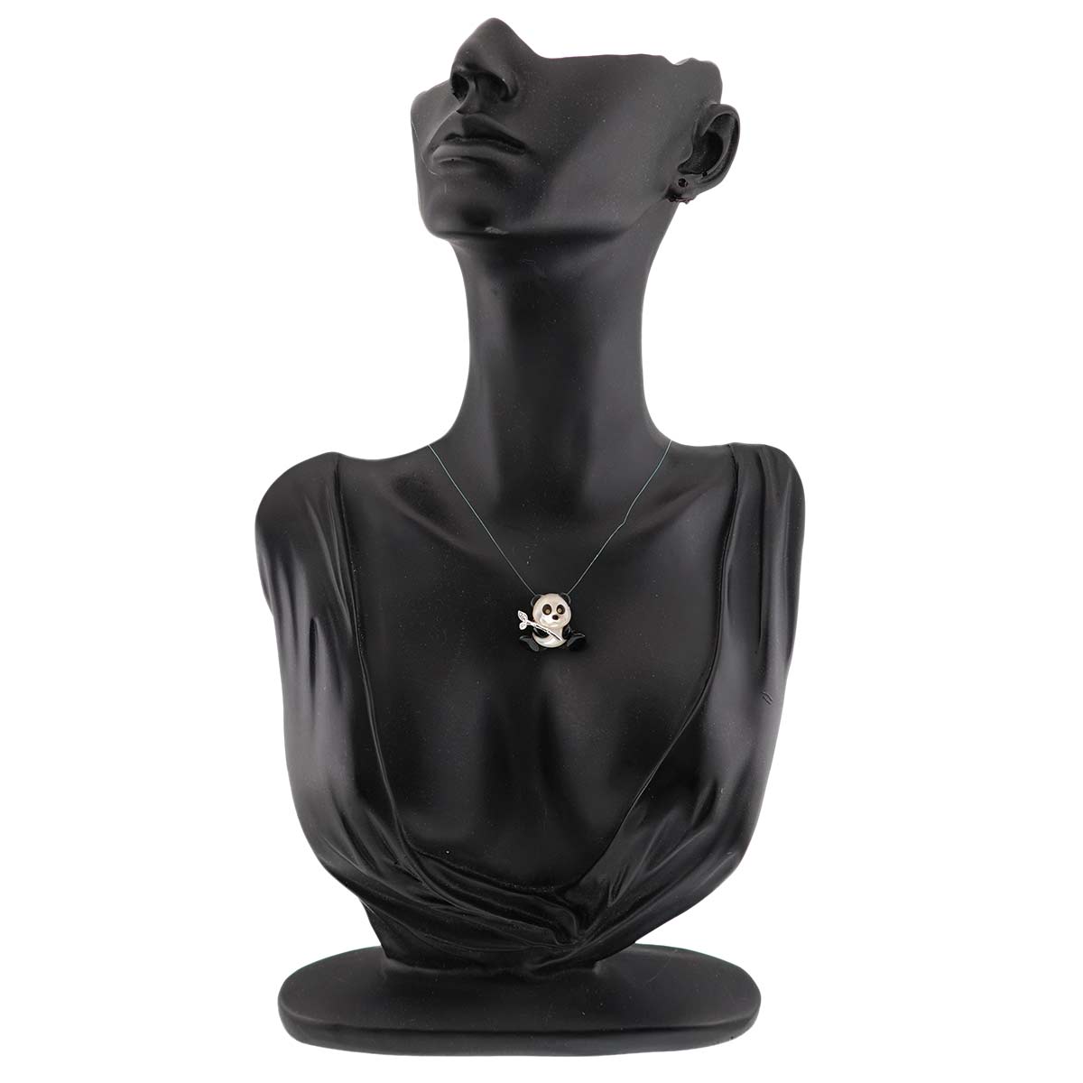 Diamond 0.01ct MOP Onyx Pendant Top 18K K18 WG White Gold 750