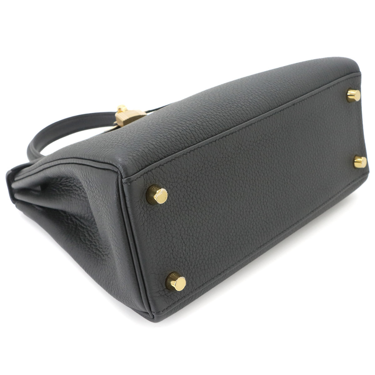 Kelly 25 Togo Plomb Hand Shoulder Bag Purse