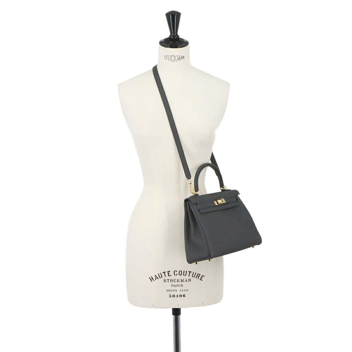 Kelly 25 Togo Plomb Hand Shoulder Bag Purse