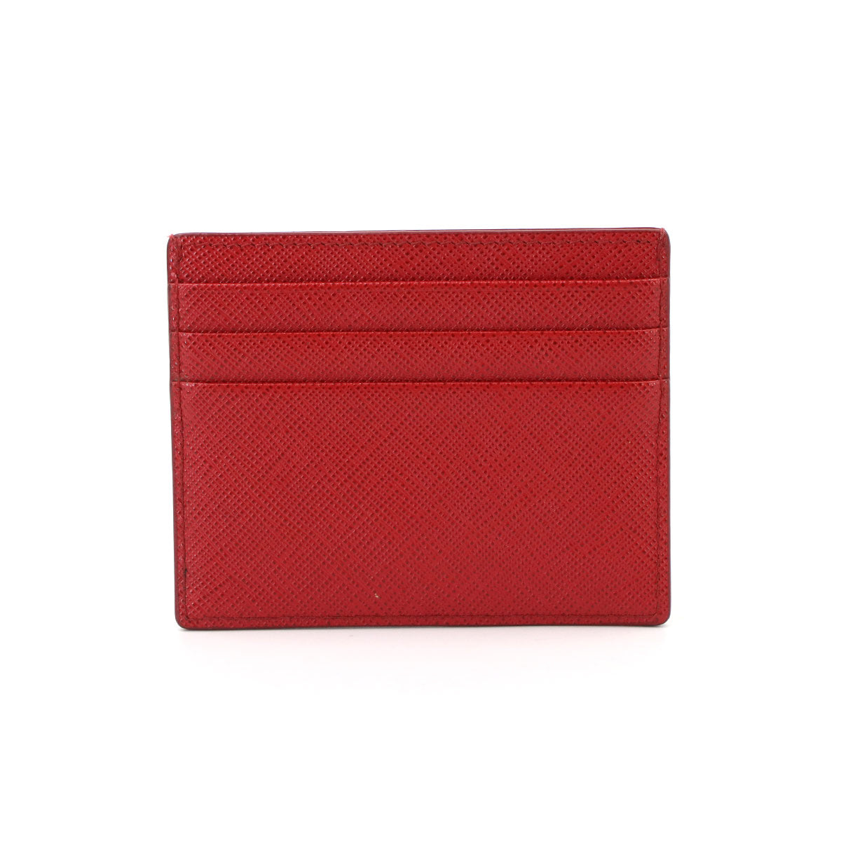 Card Case Saffiano Leather Red