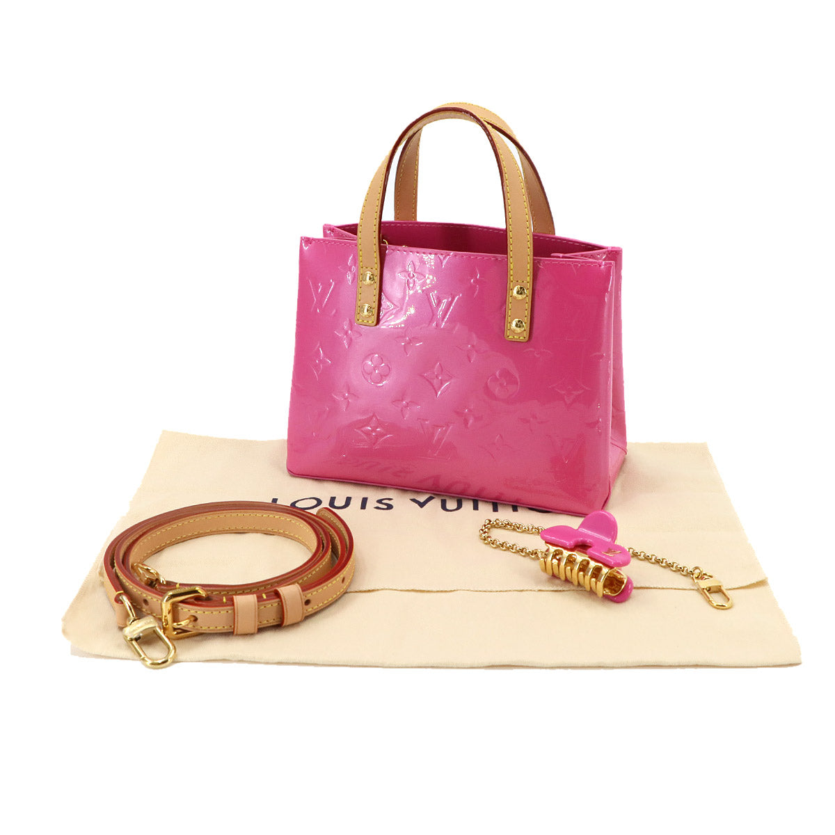 New LV Remix Monogram Vernis Reade PM Hand Shoulder Bag