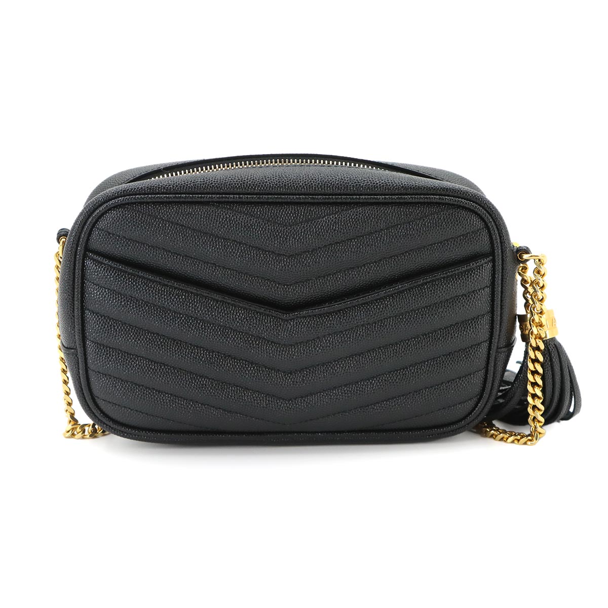 Lou Mini Chain Shoulder Bag Leather Black 612579